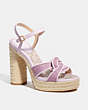COACH®,TALINA SANDAL,Leather,Violet,Front View