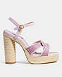 COACH®,TALINA SANDAL,Leather,Violet,Angle View