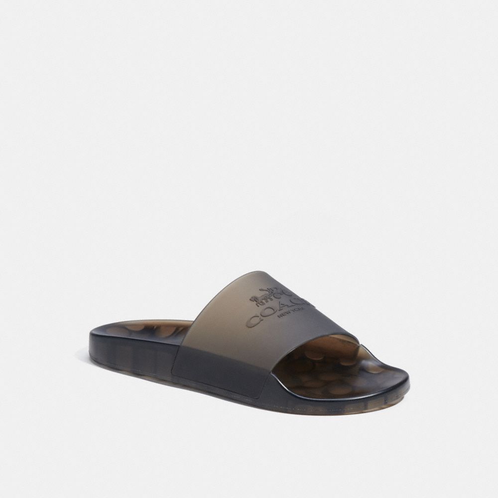 Black best sale clear slides