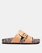 COACH®,ADDISON SANDAL,Leather,Natural,Angle View