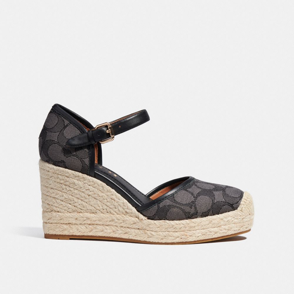 COACH®,Raine Espadrille In Signature Jacquard,,Angle View