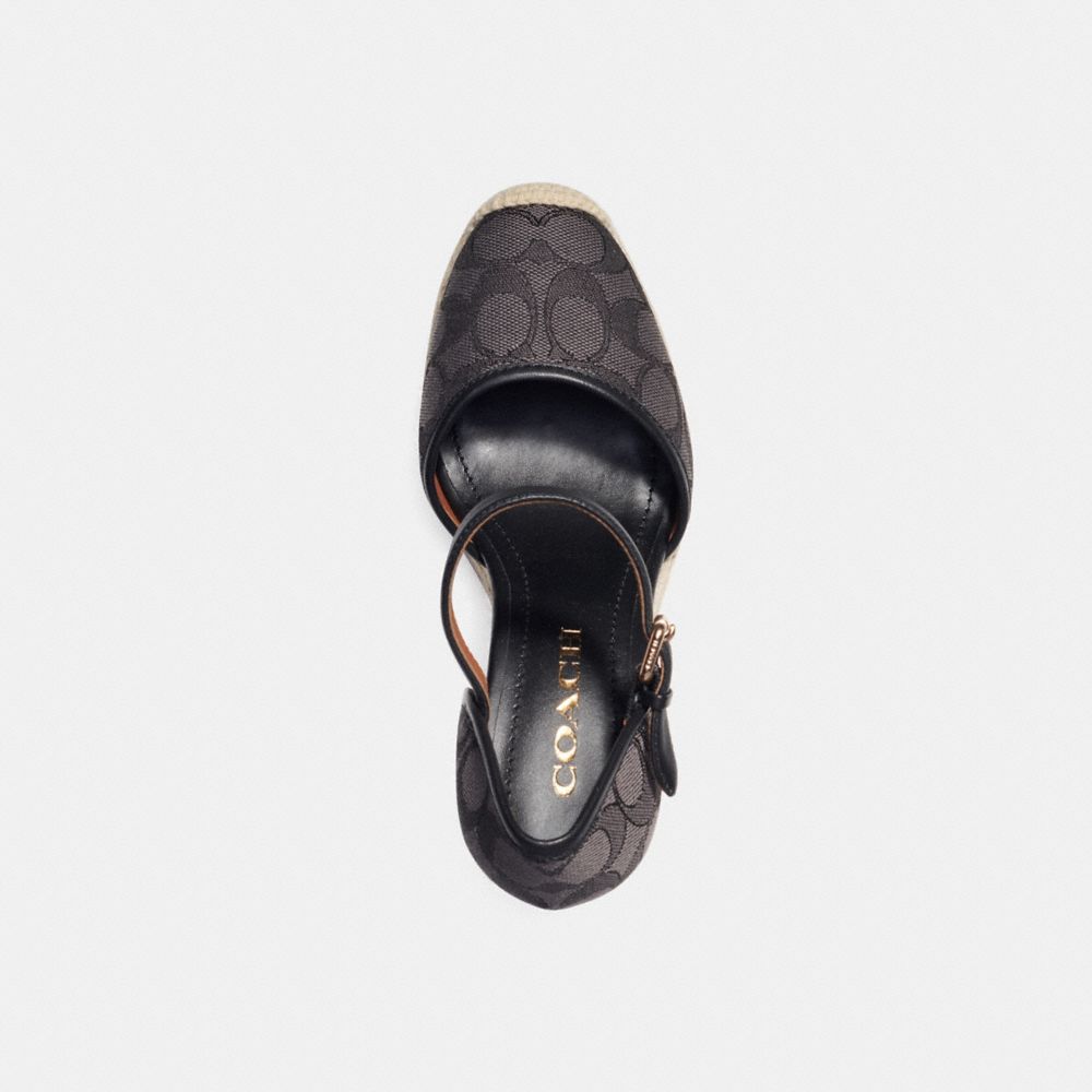 COACH®,ESPADRILLE EN JACQUARD SIGNATURE RAINE,Jacquard signature,Noir,Inside View,Top View