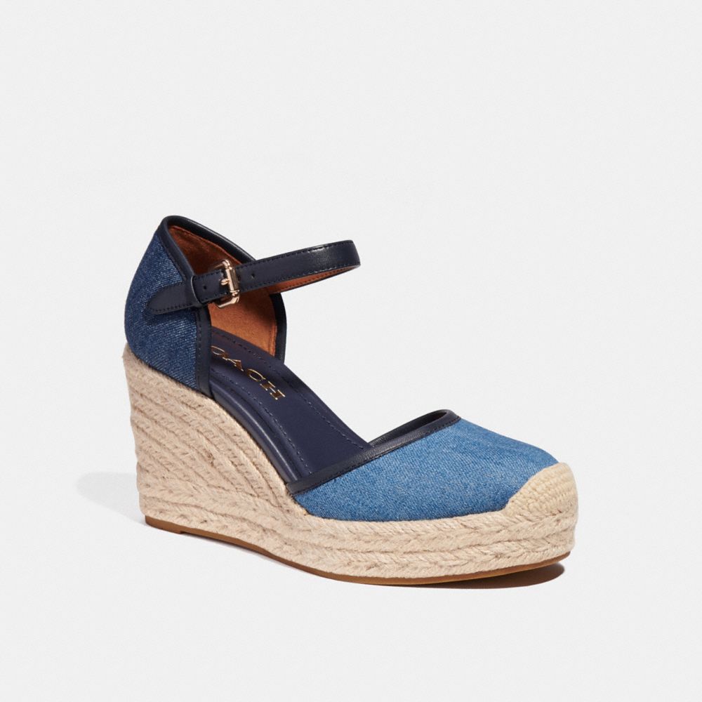 COACH®,RAINE ESPADRILLE,Denim,Front View