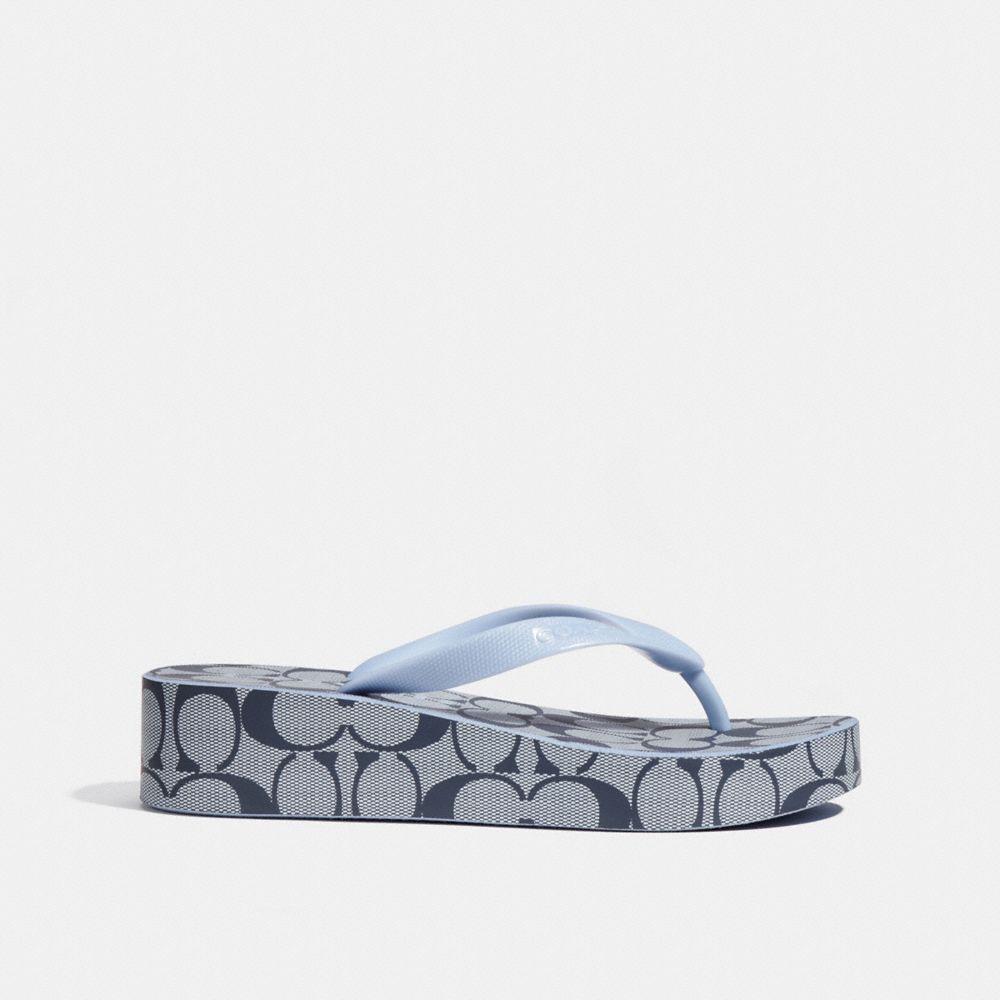 COACH®,LYNN FLIP FLOP,Chambray,Angle View