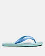 COACH®,ZAK FLIP FLOP WITH FLORAL,Light Teal,Angle View