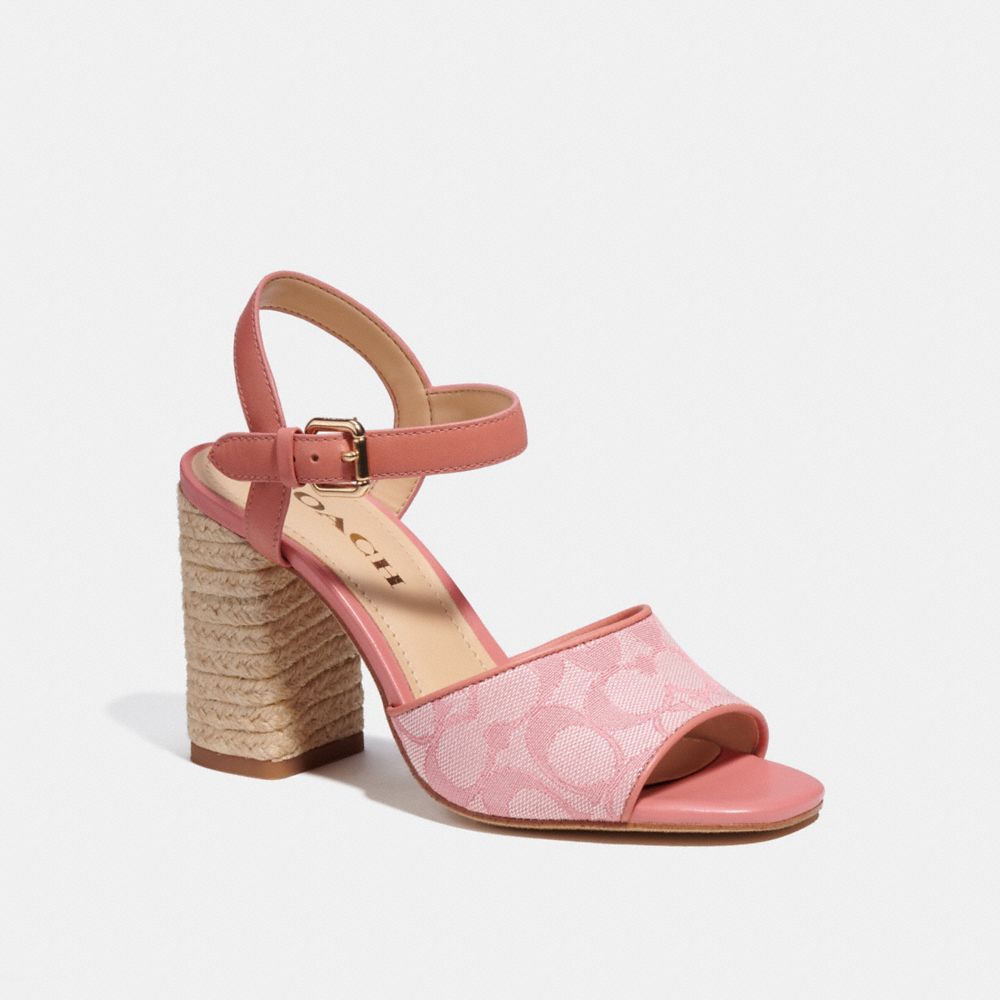 COACH®,MADDY SANDAL,Pink,Front View