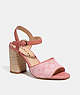 COACH®,MADDY SANDAL,Pink,Front View