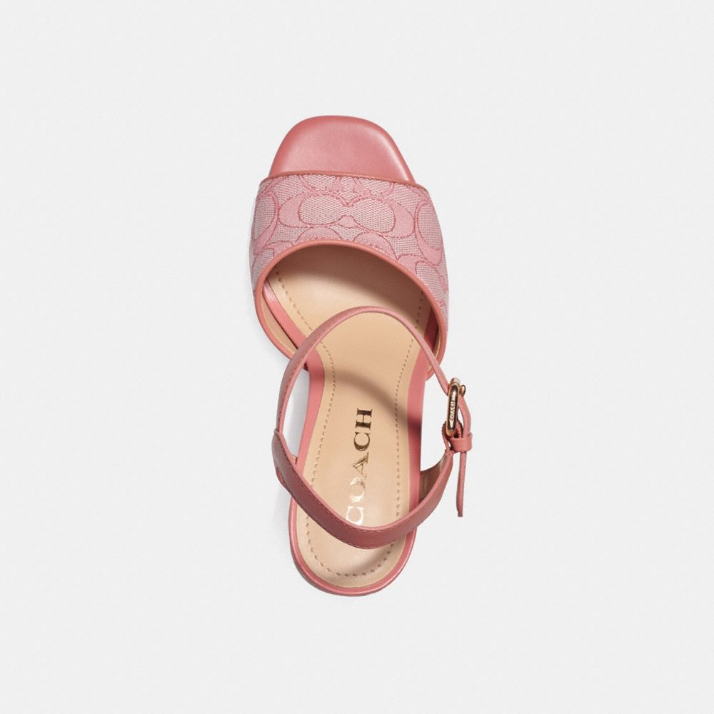 COACH®,MADDY SANDAL,Pink,Inside View,Top View