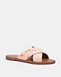 COACH®,HILDA SANDAL WITH FLORAL,Leather,Faded Blush,Front View
