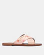 COACH®,HILDA SANDAL WITH FLORAL,Leather,Faded Blush,Angle View