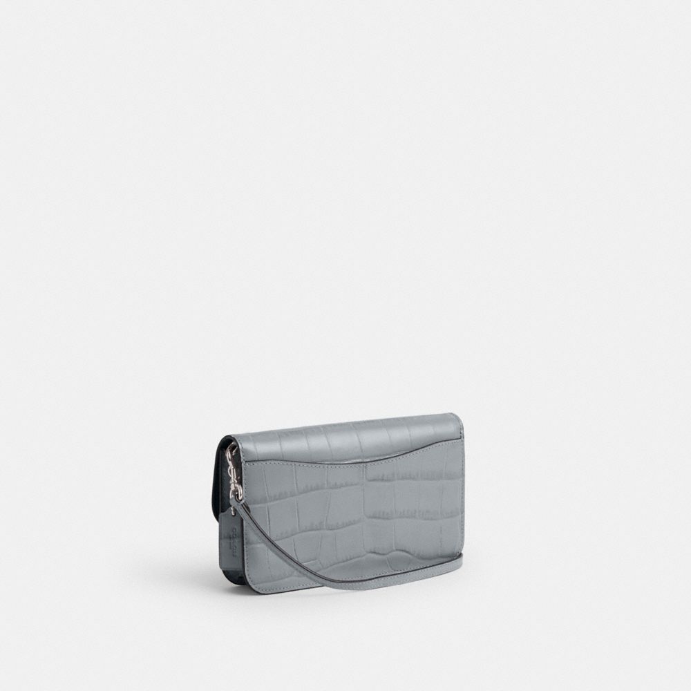 COACH®,SAC BANDOULIÈRE HAYDEN,Cuir innovant,Argent/Gris bleu,Angle View