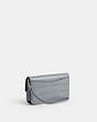 COACH®,HAYDEN CROSSBODY BAG,croc embossed leather,Mini,Silver/Grey Blue,Angle View