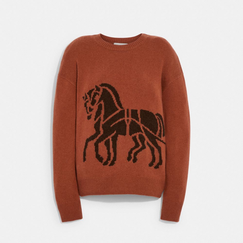 Coach intarsia sweater best sale