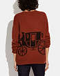 COACH®,HORSE AND CARRIAGE WRAP INTARSIA SWEATER,Wool/Cashmere,Brown,Scale View