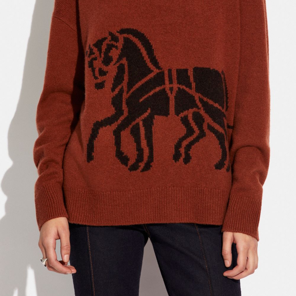 Coach intarsia sweater sale