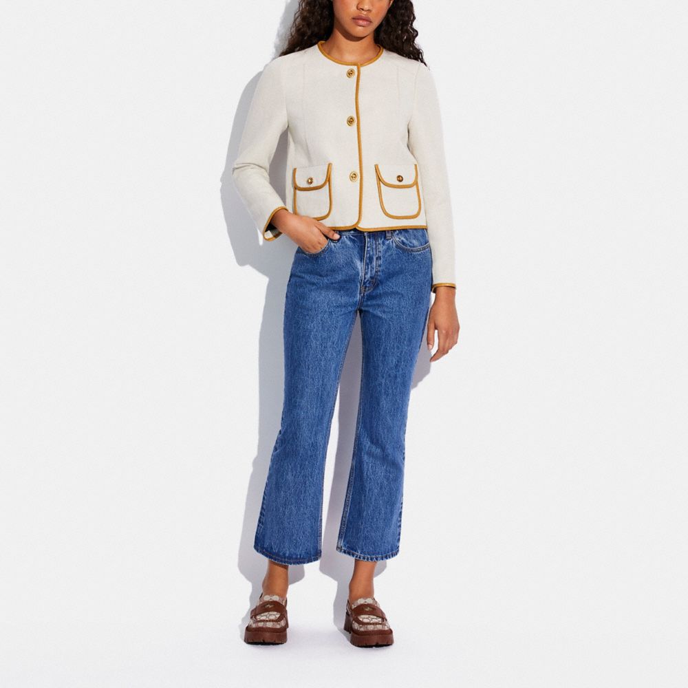 Veste En Toile Avec Gallons Bonnie