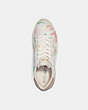COACH®,CLIP LOW TOP SNEAKER WITH FLORAL,Chalk,Inside View,Top View