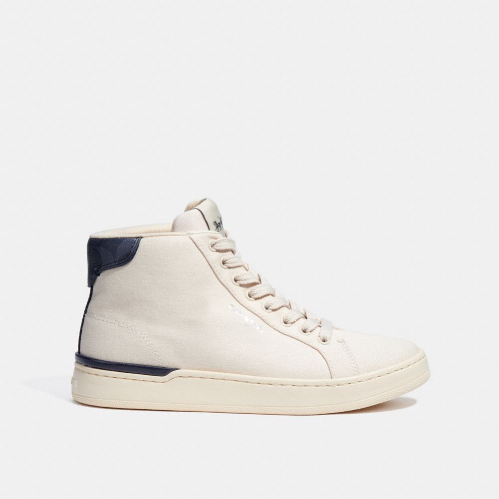 COACH®,Clip High Top Sneaker,,Angle View