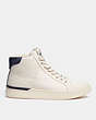 COACH®,CLIP HIGH TOP SNEAKER,Chalk,Angle View