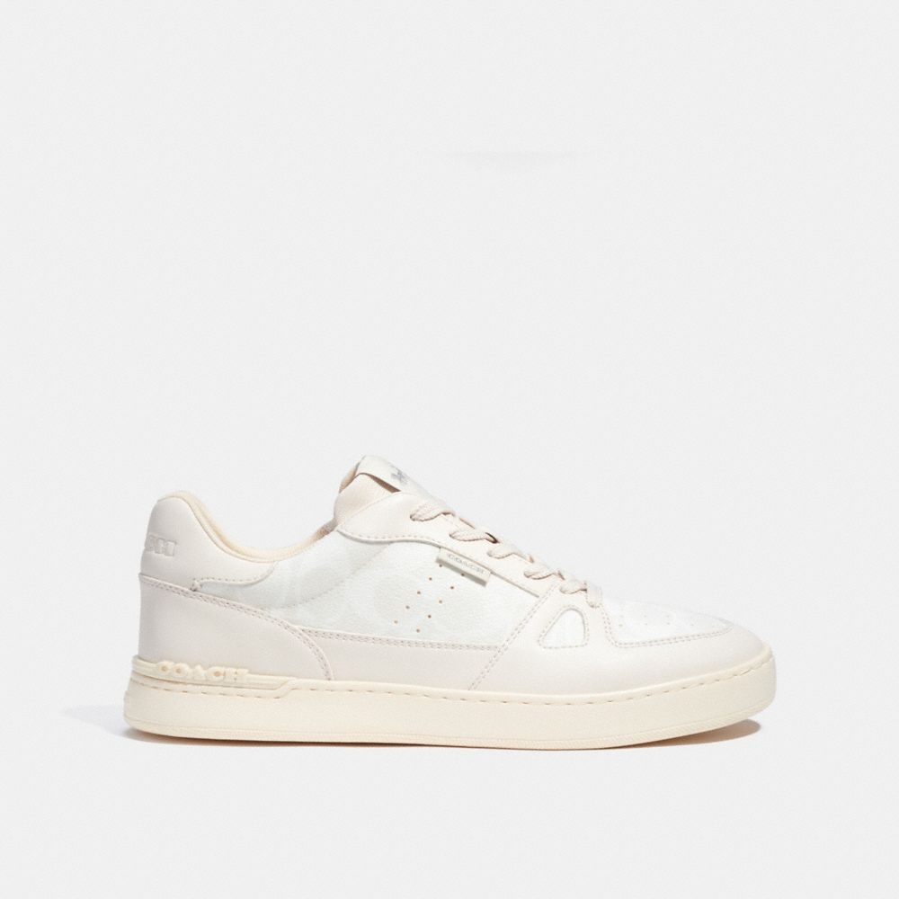 COACH®,CLIP COURT SNEAKER,Chalk,Angle View