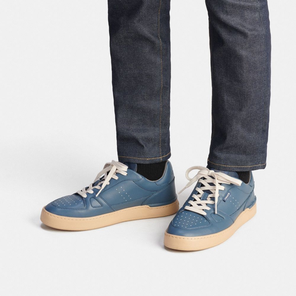 COACH®,Clip Court Sneaker,Rubber,Leather,Casual,Perforated,Casual,,Detail View