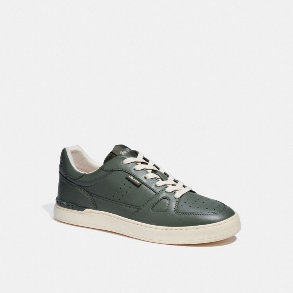 COACH®,CLIP COURT SNEAKER,Dark Shamrock,Front View