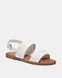COACH®,HOPE SANDAL,Leather,Chalk,Front View