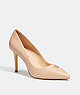 COACH®,ALYCE PUMP,Leather,Beechwood,Front View