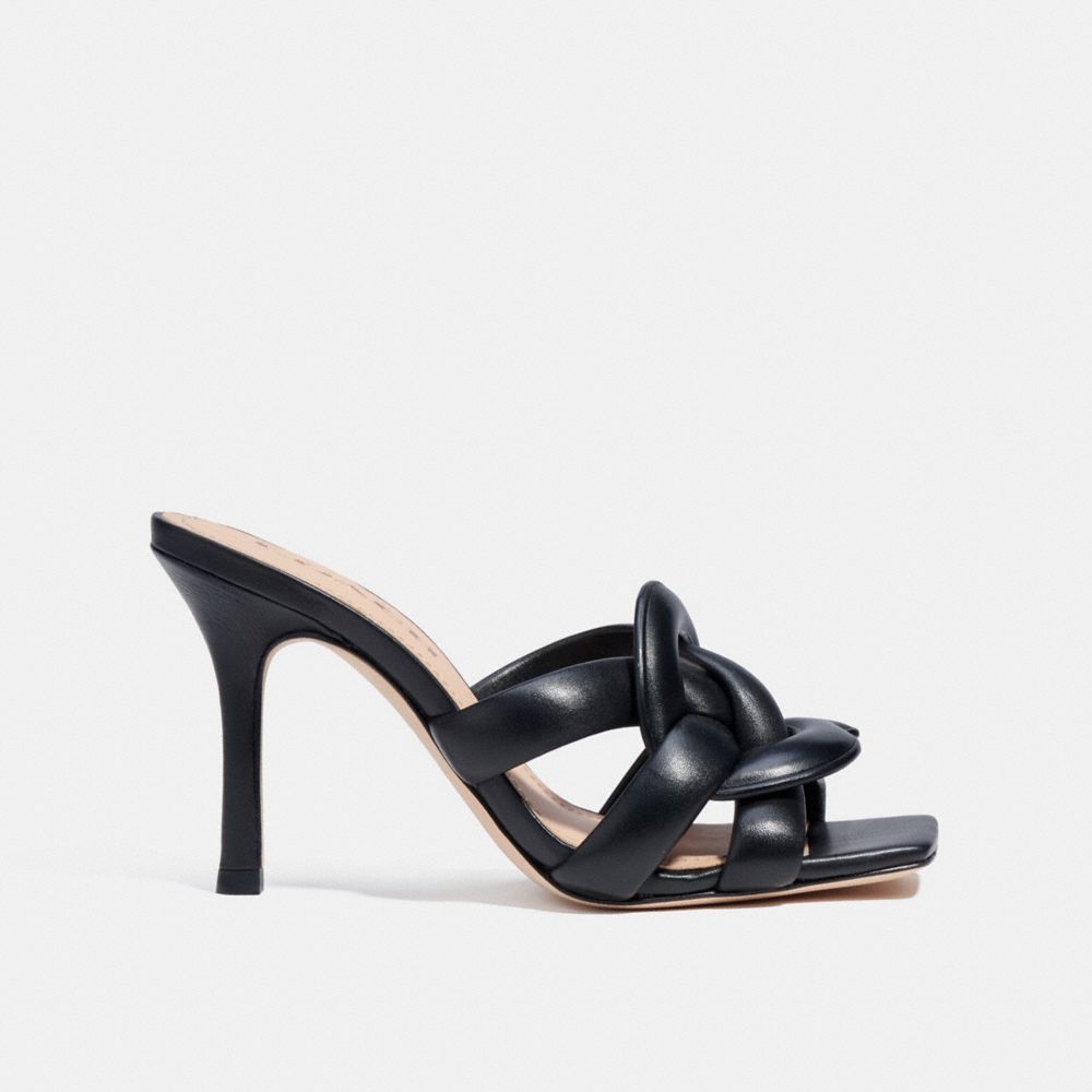 Coach kaye leather hot sale block heel sandal