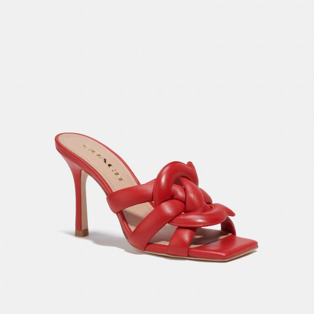 Red 2024 coach sandals