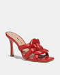 COACH®,KELLIE SANDAL,Leather,Sports Red,Front View