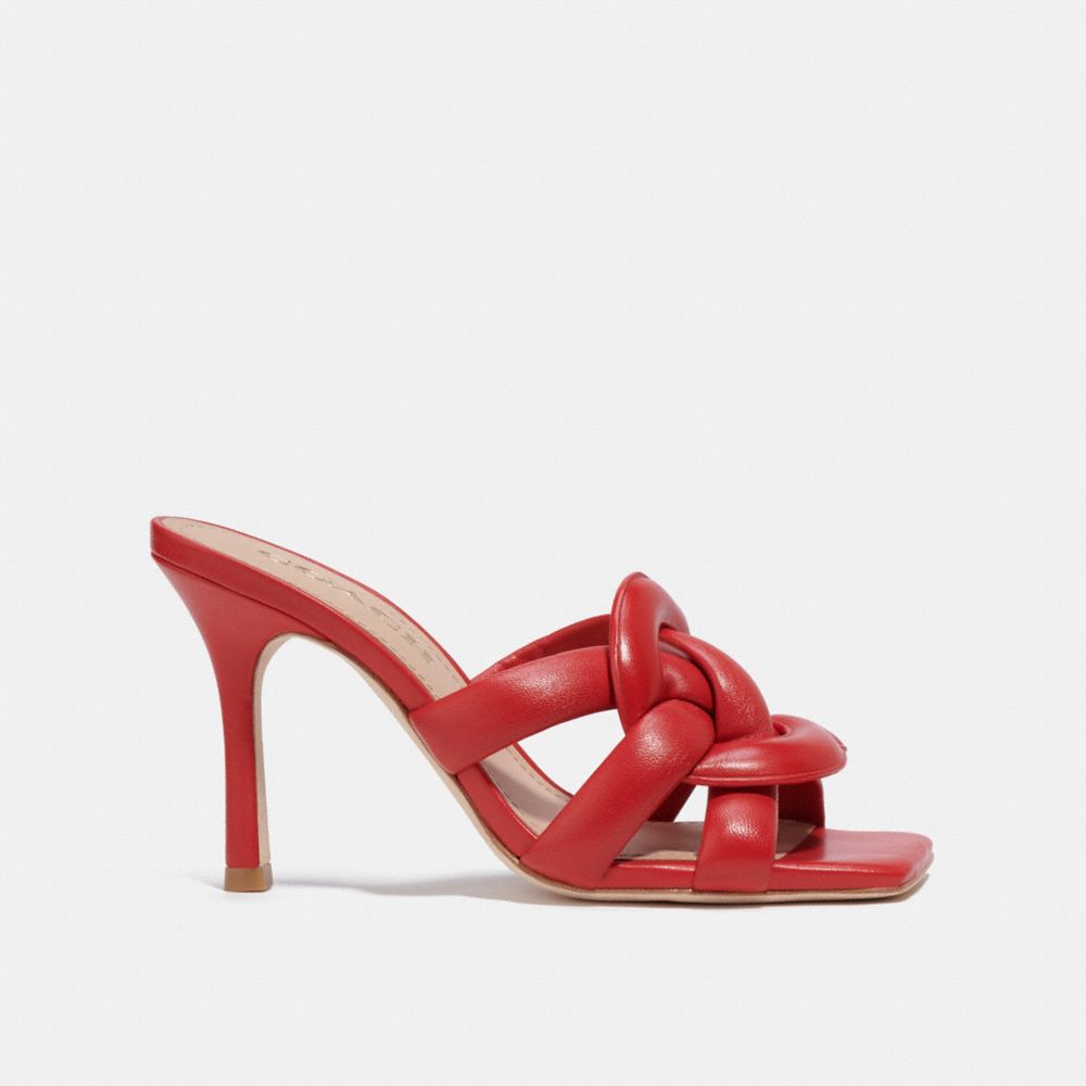 COACH®,KELLIE SANDAL,Sports Red,Angle View