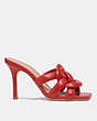 COACH®,KELLIE SANDAL,Leather,Sports Red,Angle View