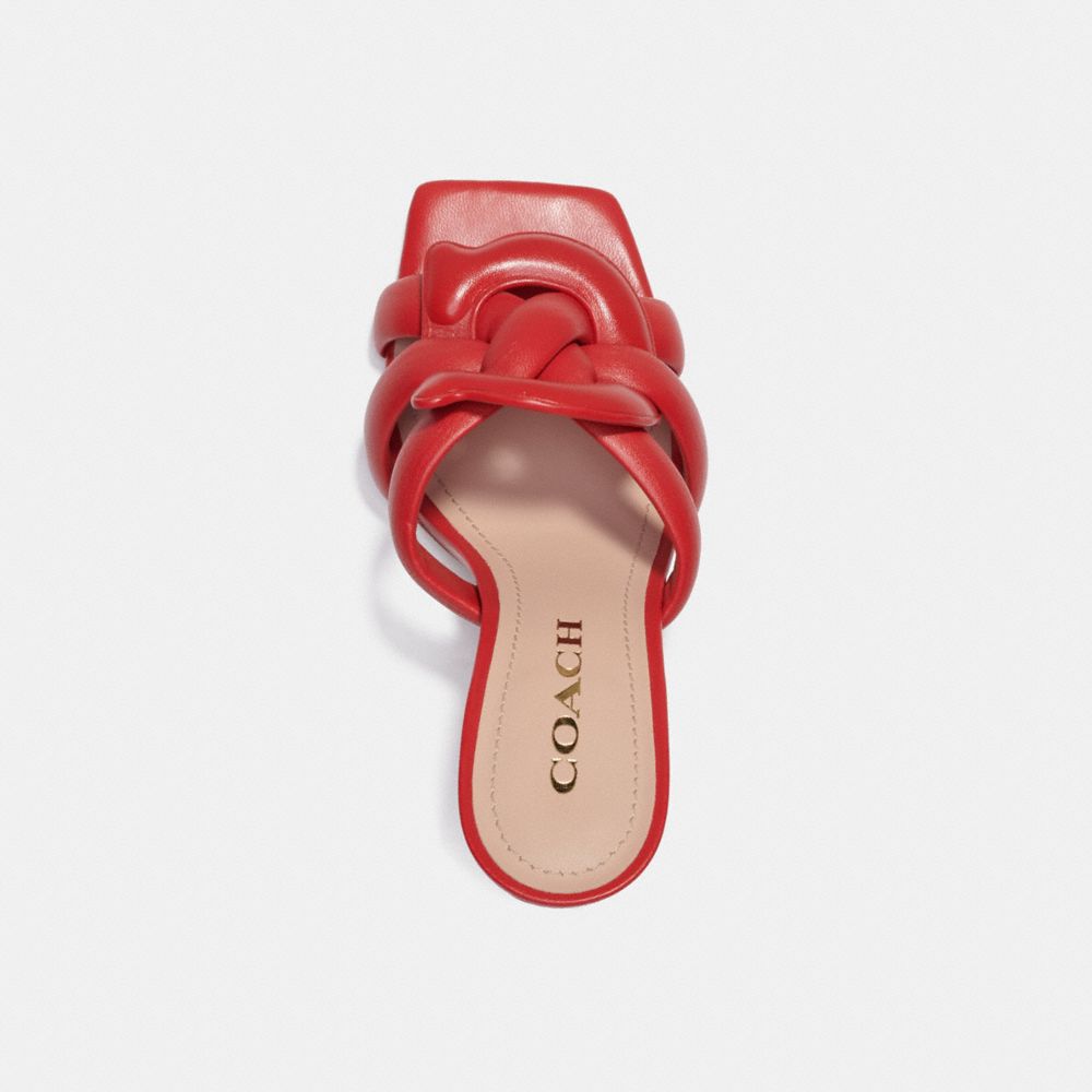 COACH®,KELLIE SANDAL,Sports Red,Inside View,Top View