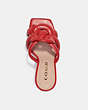 COACH®,KELLIE SANDAL,Leather,Sports Red,Inside View,Top View