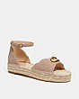 COACH®,DILLON ESPADRILLE,Suede,Taupe,Front View