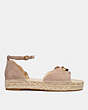 COACH®,DILLON ESPADRILLE,Suede,Taupe,Angle View