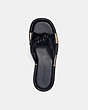 COACH®,BROOKLYN SANDAL,Leather,Black,Inside View,Top View