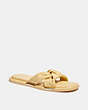 COACH®,BROOKLYN SANDAL,Leather,Vanilla,Front View
