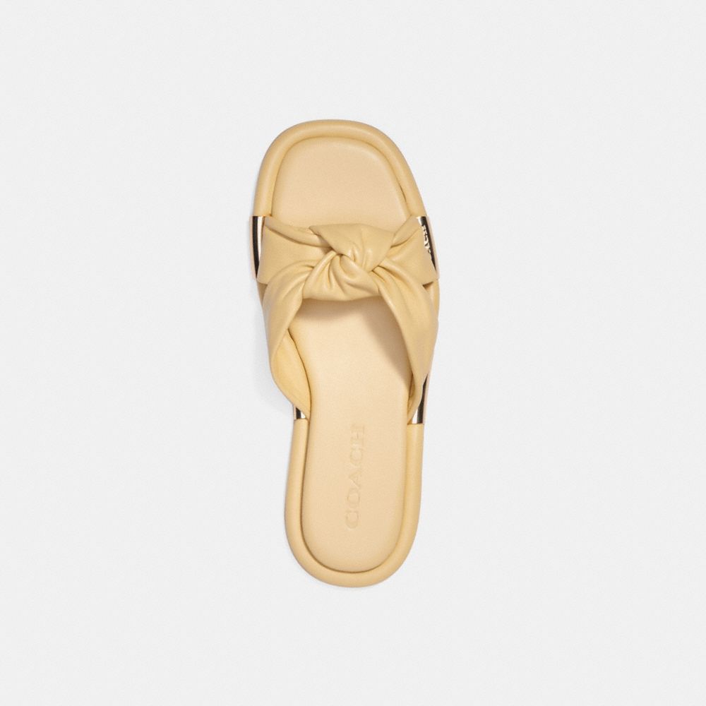 COACH®,SANDALE BROOKLYN,Cuir,VANILLE,Inside View,Top View