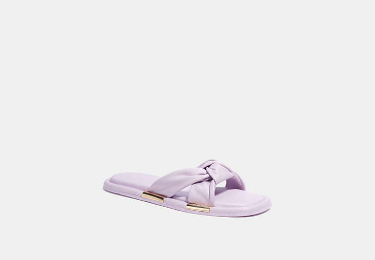 COACH®,BROOKLYN SANDAL,Leather,Violet,Front View