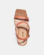 COACH®,KIT SANDAL,Leather,Tangerine,Inside View,Top View