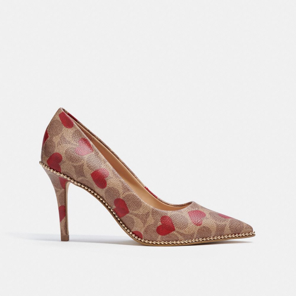 COACH® | Waverly Pump With Heart Print