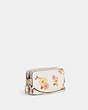 COACH®,KIRA CROSSBODY WITH FLORAL PRINT,Polished Pebble Leather,Mini,Brass/Chalk Multi,Angle View