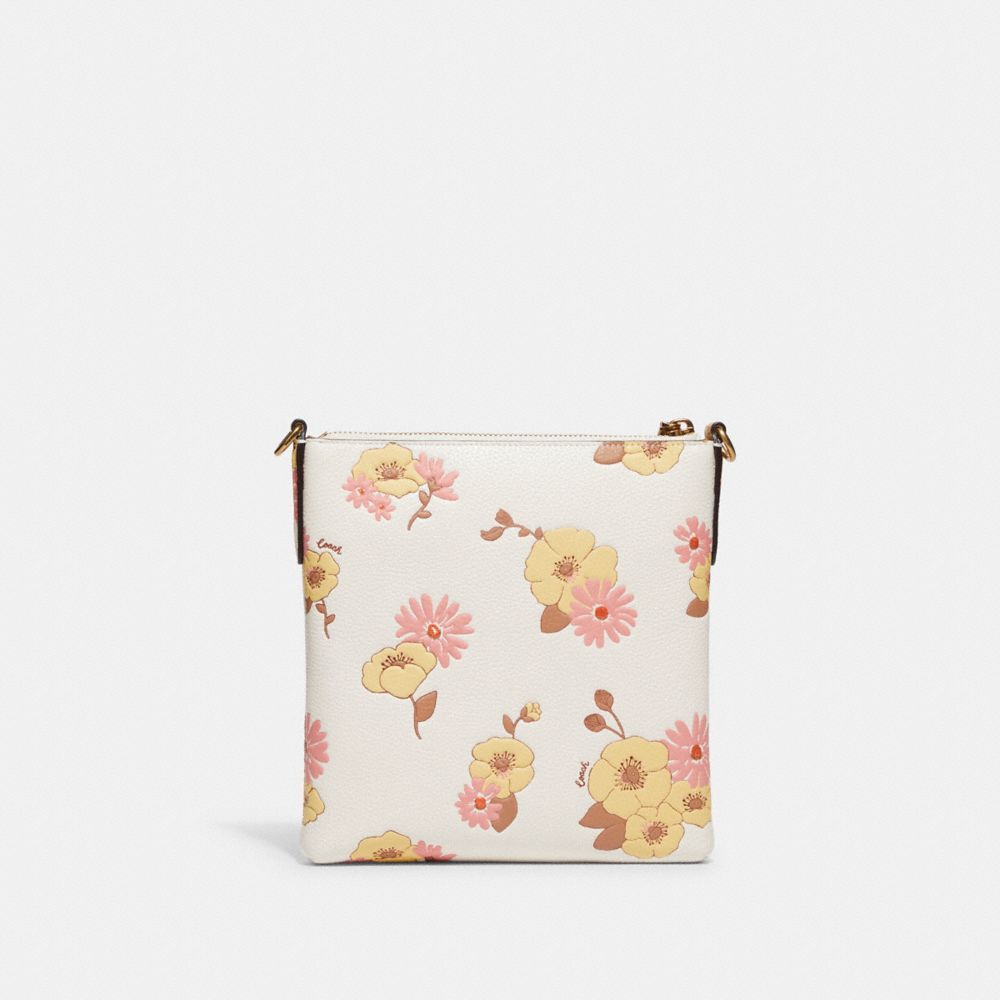 Coach rose discount print messenger crossbody