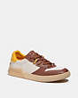 COACH®,CITYSOLE COURT SNEAKER,Leather,Saddle,Front View