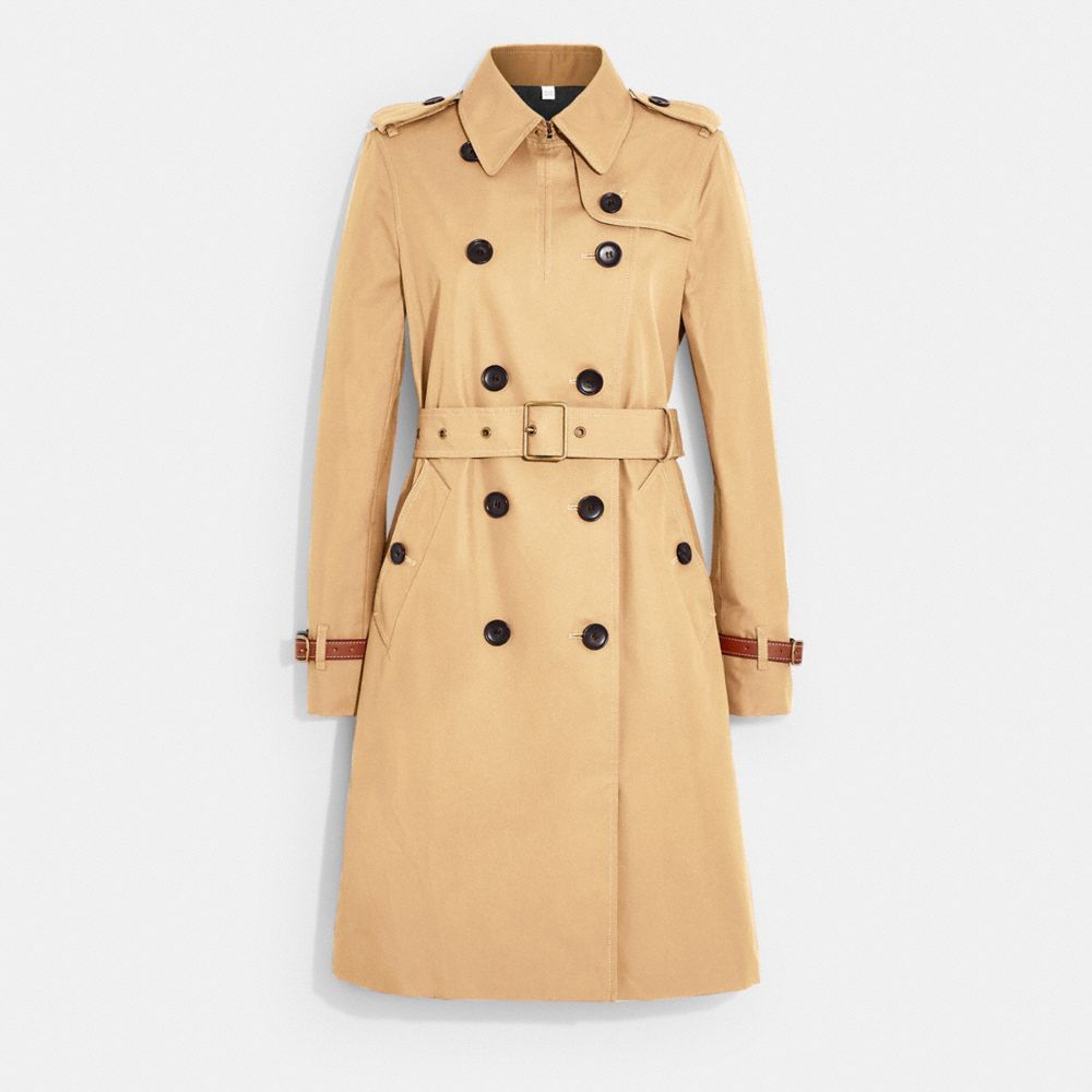 COACH® | Icon Trench Coat In Organic Cotton And Recycled Polyester