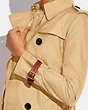 COACH®,ICON TRENCH COAT IN ORGANIC COTTON AND RECYCLED POLYESTER,Organic Cotton,Light Khaki,Detail View