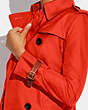 COACH®,ICON TRENCH COAT IN ORGANIC COTTON AND RECYCLED POLYESTER,Organic Cotton,Orange,Detail View