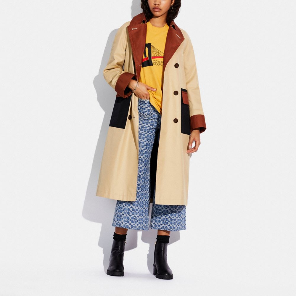 Coach Trench Alternativo In Cotone Biologico E Poliestere Riciclato